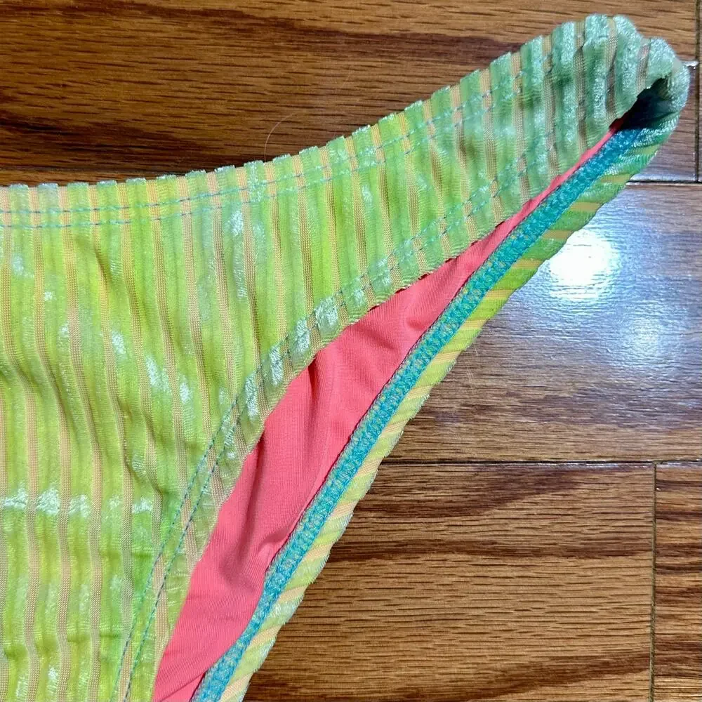 Dippin Daisy’s Velvet Rib Candy Tie Dye Cheeky Bikini Bottom Size Small